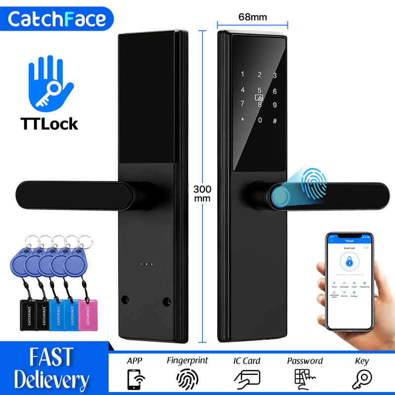 Home Security Door Reinforcement Lock - Bluetooth Parmak İzi Kapı Kilidi TTLock
