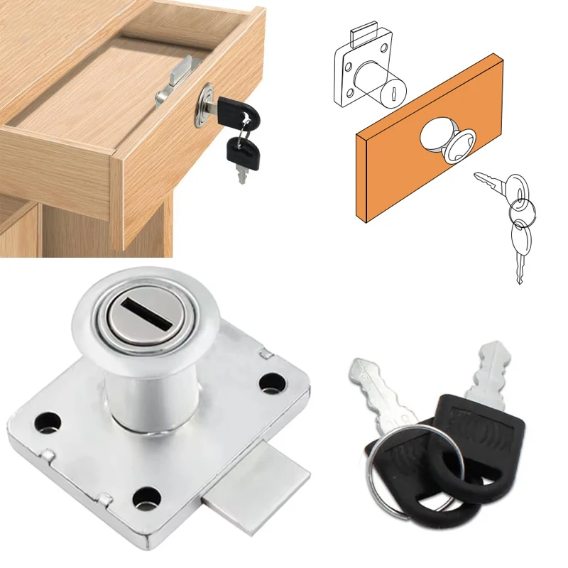 Home Security Door Reinforcement Lock - Anahtarlı Çekmece Kilidi, Komodinler, Gardıroplar, Ofis