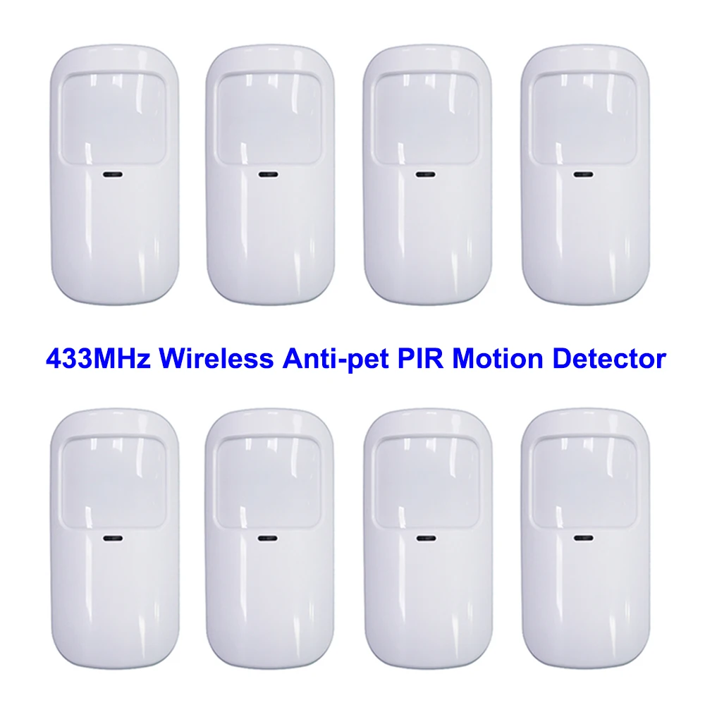 Pet Immune Pir Sensor - Beyaz kablosuz 433MHz kızılötesi dedektör PIR