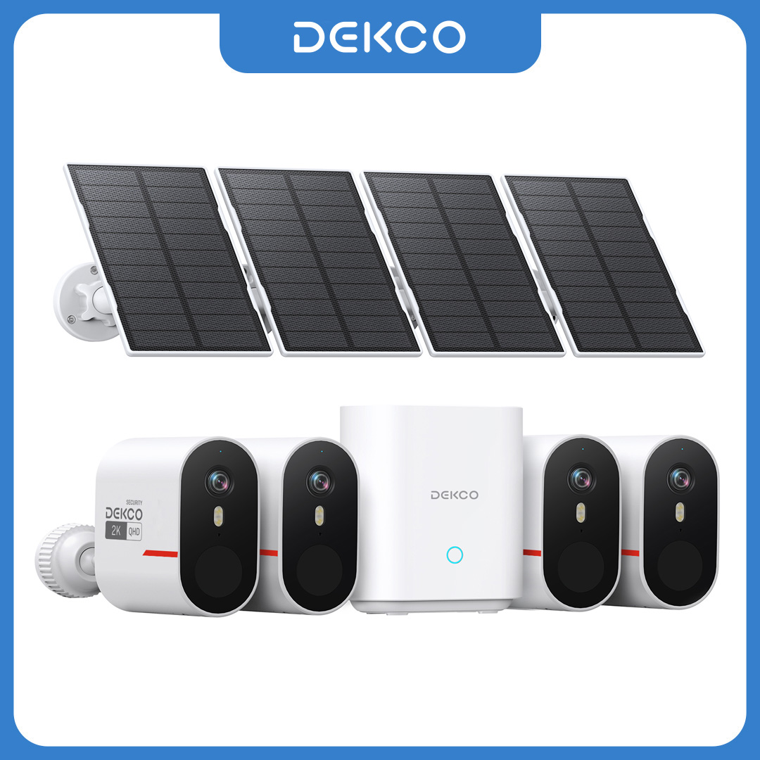 Home Security Outdoor Cameras - Dekco 3MP WiFi Güneş Enerjili Kamera