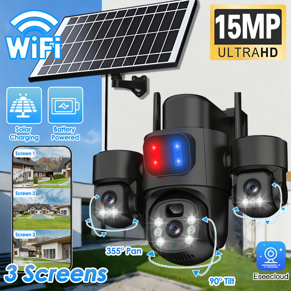 Home Security Outdoor Cameras - WIFI Güneş Enerjili PTZ Kamera Dış