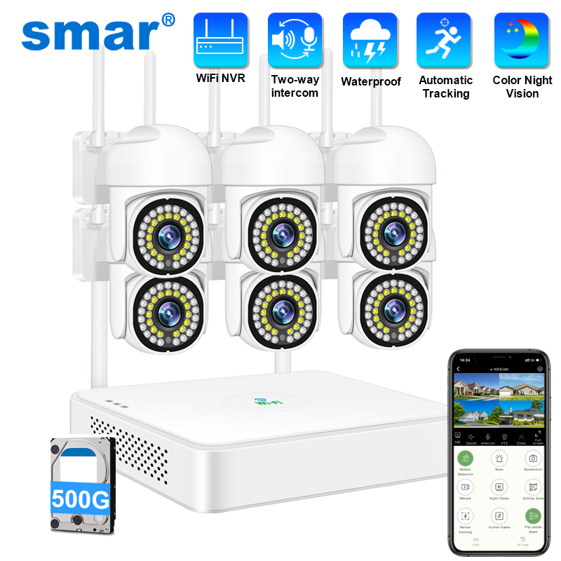 Home Security Outdoor Cameras - Smar 3MP Kablosuz CCTV Güvenlik Kamera