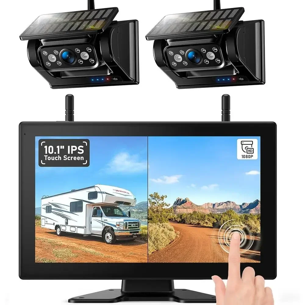 Camera Solar Wireless - Manyetik Güneş Enerjili Kablosuz Geri Görüş