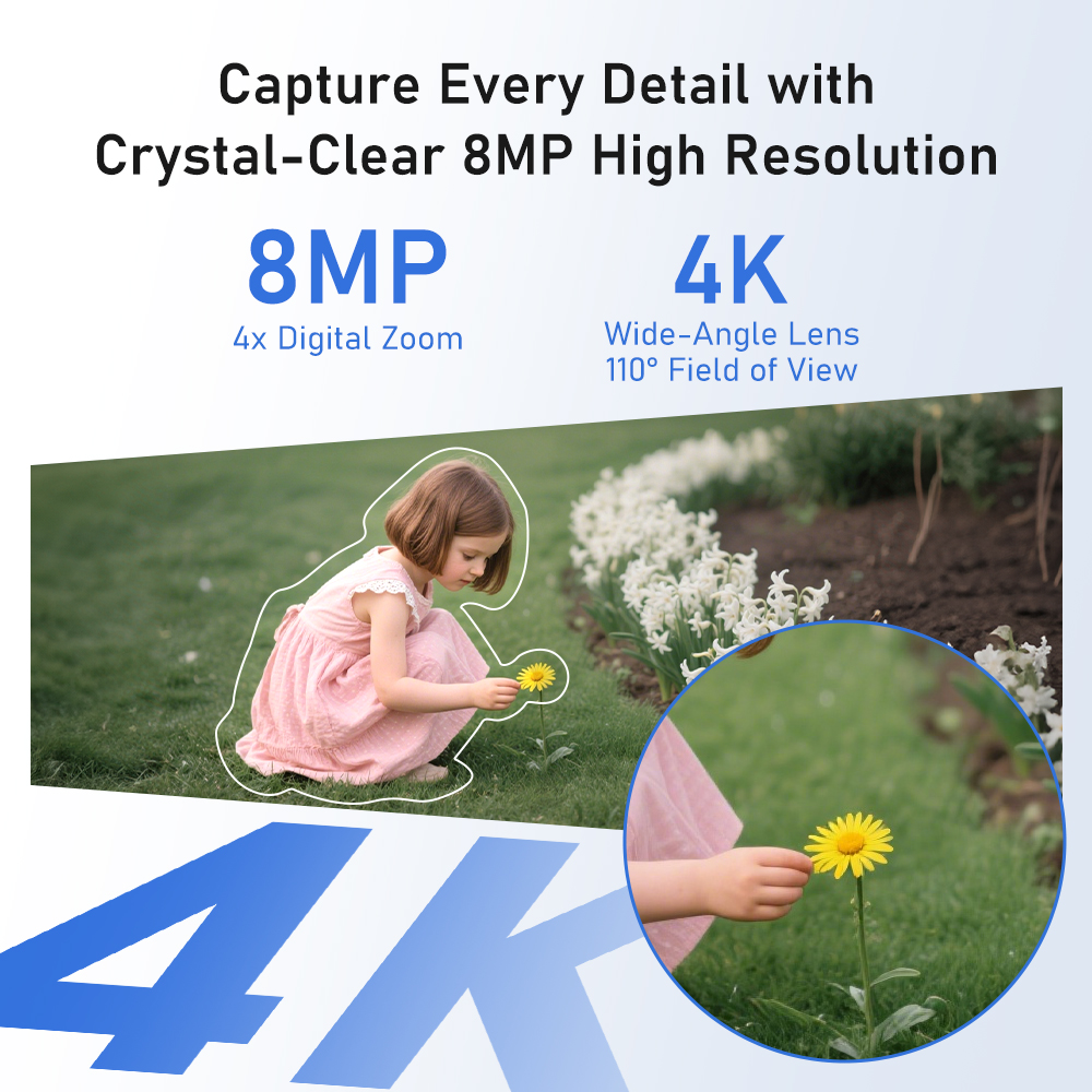 8MP 4K Güneş Enerjili Kamera S - Home Security Outdoor Cameras incelemesi ve fiyatı