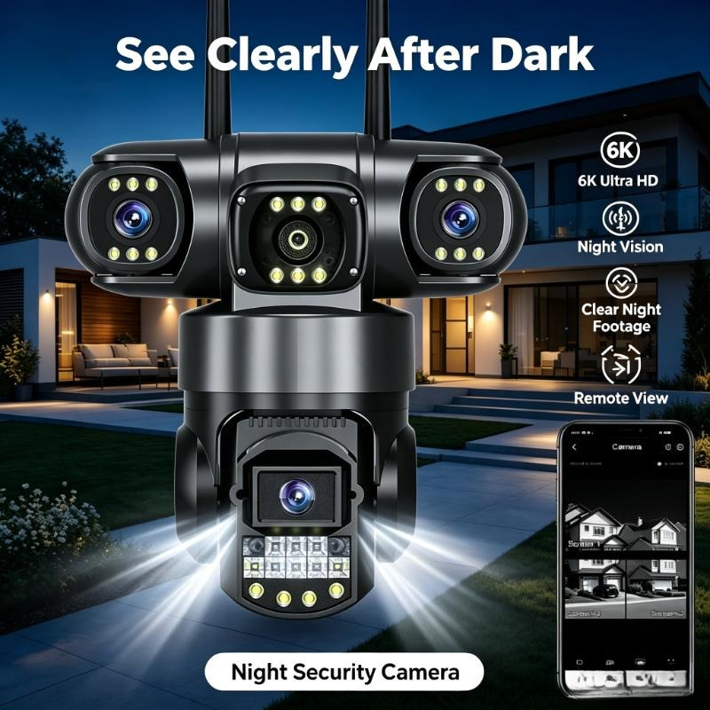 3 Lensli 4G Wifi Güvenlik Kame - Home Yard Security Cameras incelemesi ve fiyatı