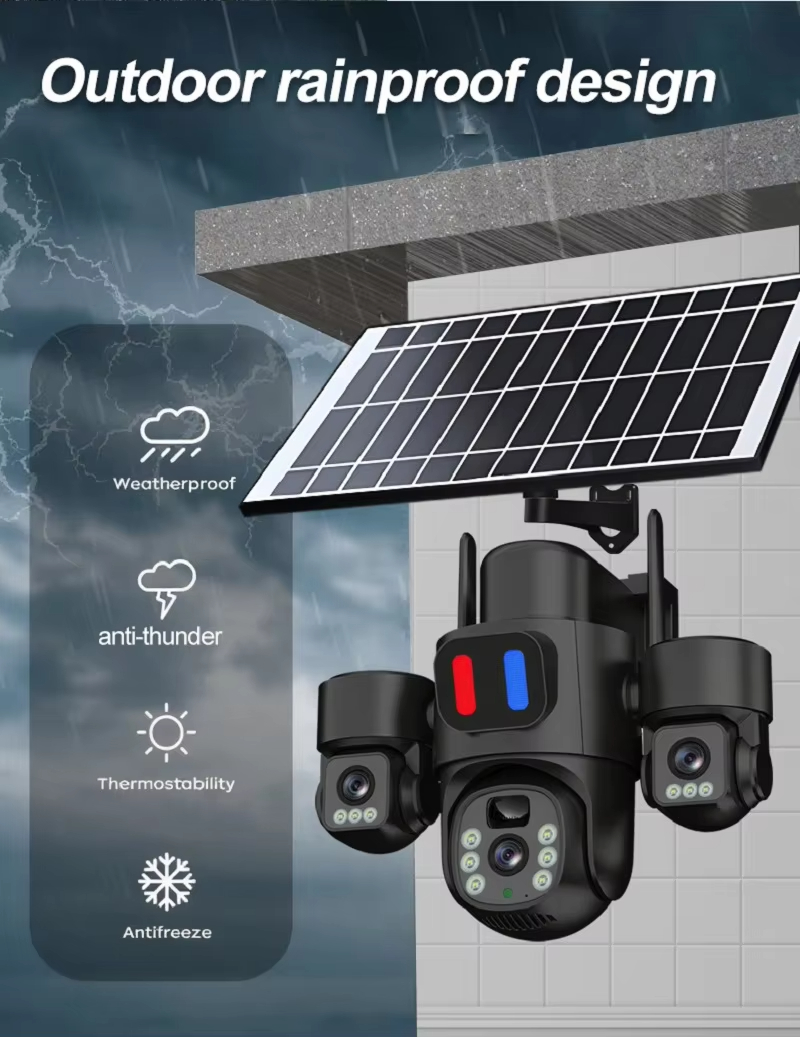 WIFI Güneş Enerjili PTZ Kamera - Home Security Outdoor Cameras incelemesi ve fiyatı